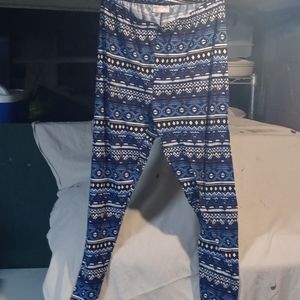 Blue design leggings